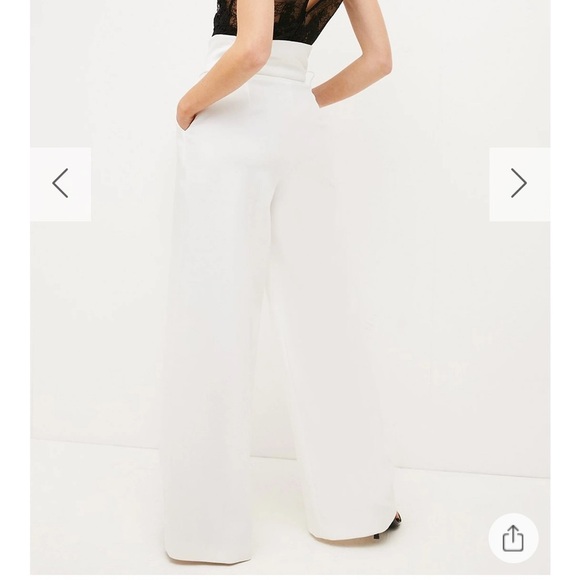 Compact Stretch High Waist Wide Leg Pants by karen Millen NWT - Picture 5 of 17